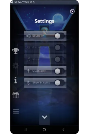 Cygnus 5 demo slot settings