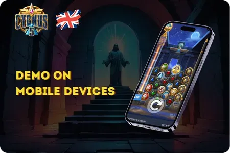 Cygnus 5 demo slot running on a mobile device in landscape mode